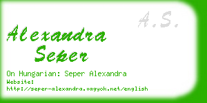 alexandra seper business card